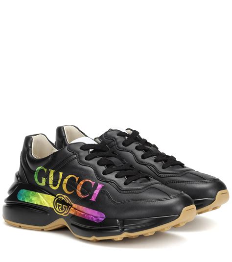 gucci rhyton sneakers black|rhyton gucci black snakeskin.